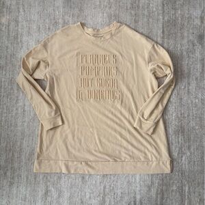 Lane Bryant Cream Graphic Sweatshirt